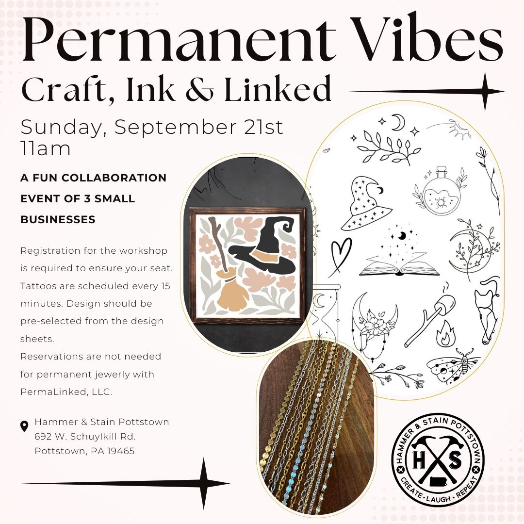 9/21/2025 Sunday 11am - Permanent Vibes - Craft, Ink & Linked