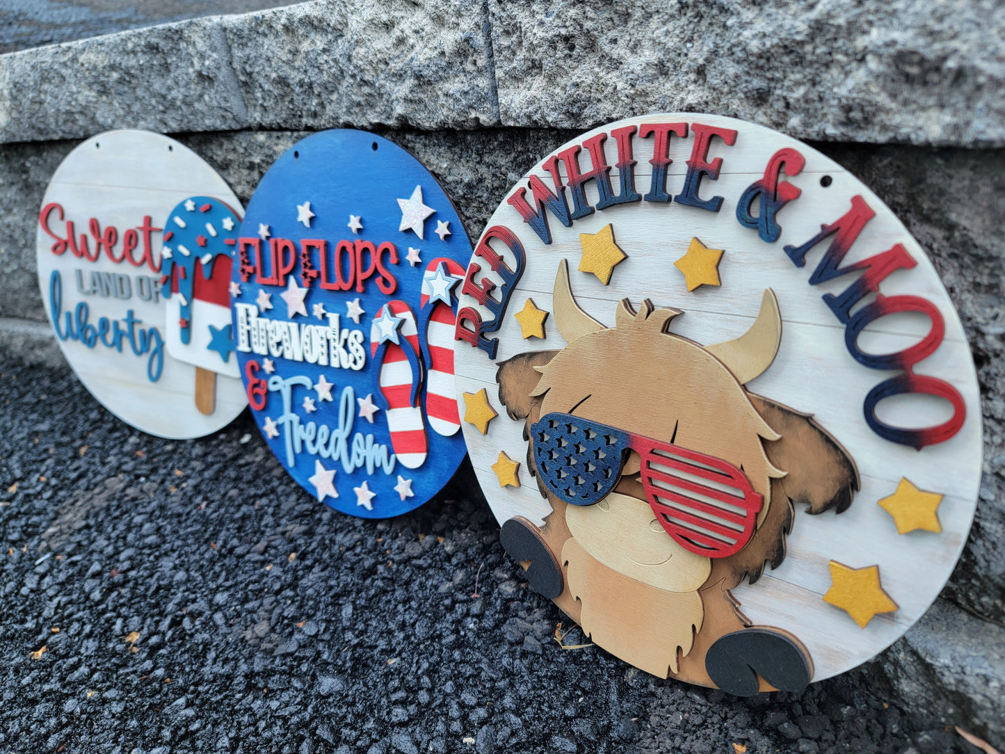 Patriotic/Summer Hanging Signs - Hammer @ Home Kit