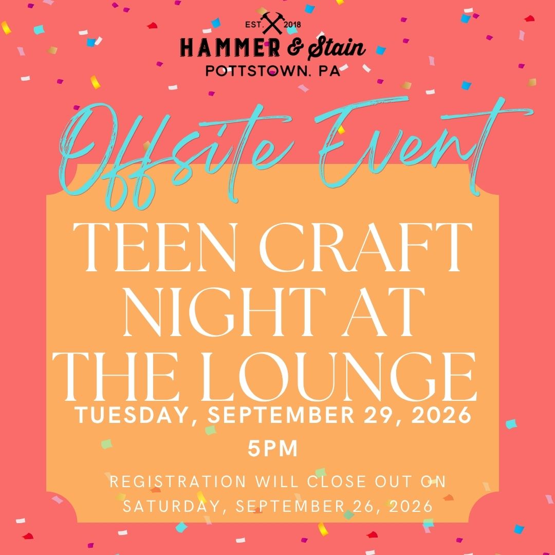 09/29/2026 Tuesday 5pm - Teen Craft Night at The Lounge