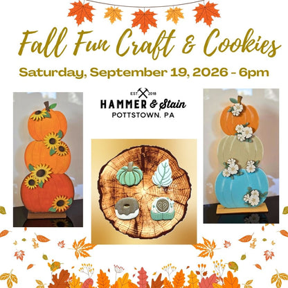 9/19/2026 Saturday 6pm - Fall Fun - Craft & Cookies