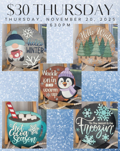 11/20/2025 Thursday 6pm - $30 Thursday