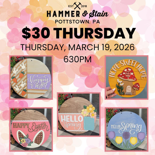 3/19/2026 Thursday 630pm - $30 Thursday