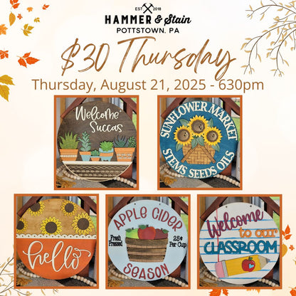8/21/2025 Thursday 630pm - $30 Thursday