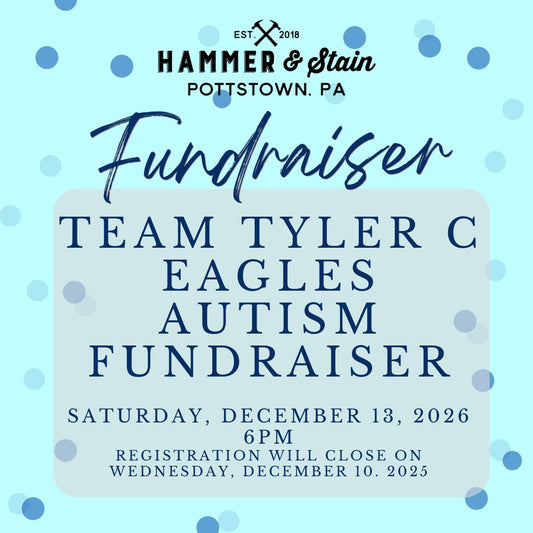 12/13/2025 Saturday 6pm - Team Tyler C's Eagles Autism Fundraiser($37+)