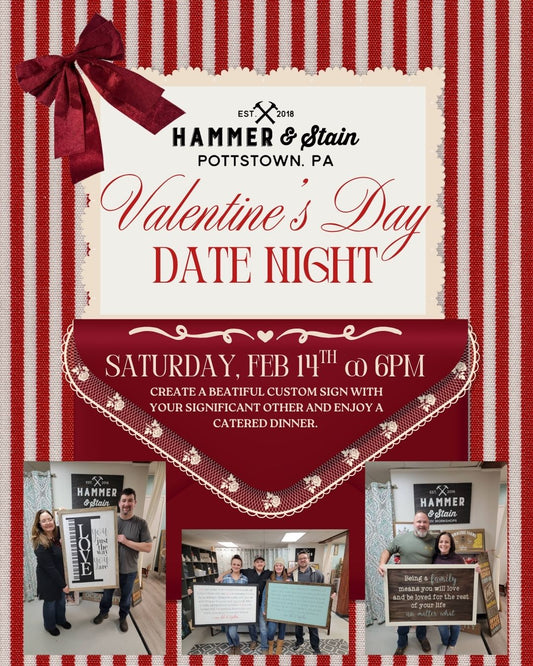 2/14/2026 Saturday 6pm - Valentine's Date Night - Dinner & DIY