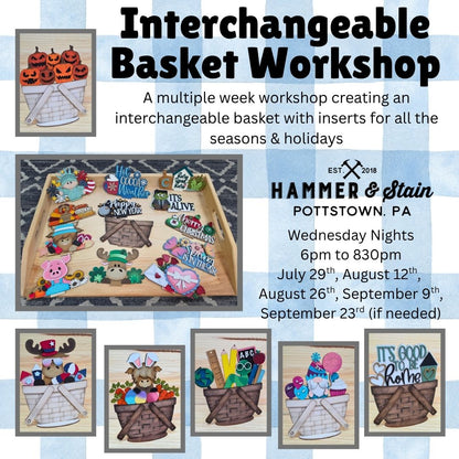 Interchangeable Basket Workshop(7/29, 8/12, 8/26, 9/9, 9/23)
