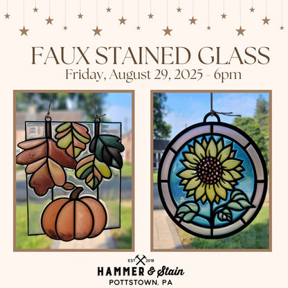 8/29/2025 Friday 6pm - Faux Stained Glass