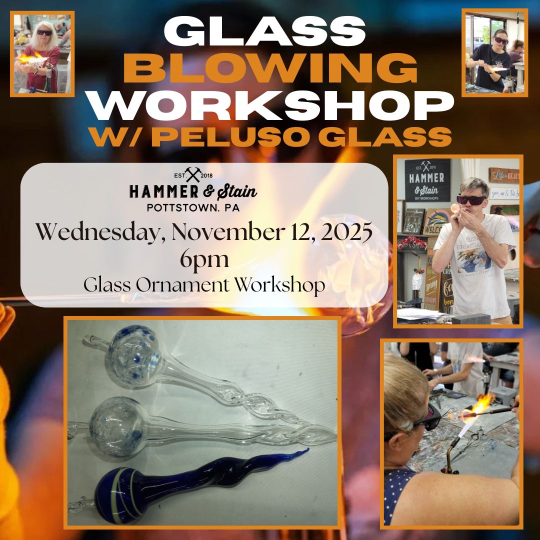 11/12/2025 Wednesday 6pm - Glass Blown Christmas Ornament Icicle w/ Peluso Glass