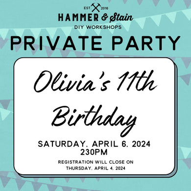 4/06/2024 Saturday 230pm - Olivia's 11th Birthday