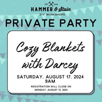 8/17/2024 Saturday 9am - Cozy Blankets with Darcey