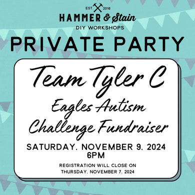 11/09/2024 Saturday 6pm - Team Tyler C - Eagles Autism Challenge Fundraiser($42+)