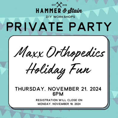 11/21/2024 Thursday 6pm -  Maxx Orthopedics Holiday Fun