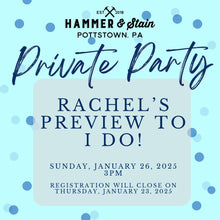 1/26/2025 Sunday 3pm - Rachel's Preview to I Do($37+)