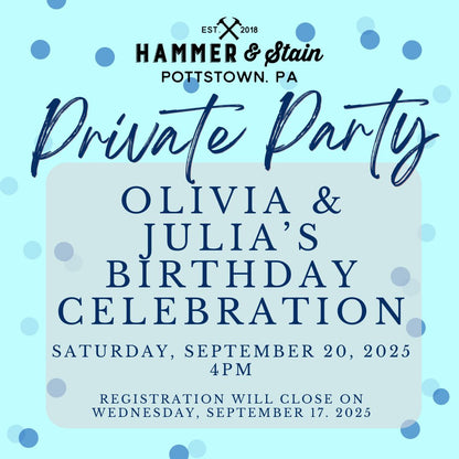 9/20/2025 Saturday 4pm - Olivia & Julia's Birthday Celebration