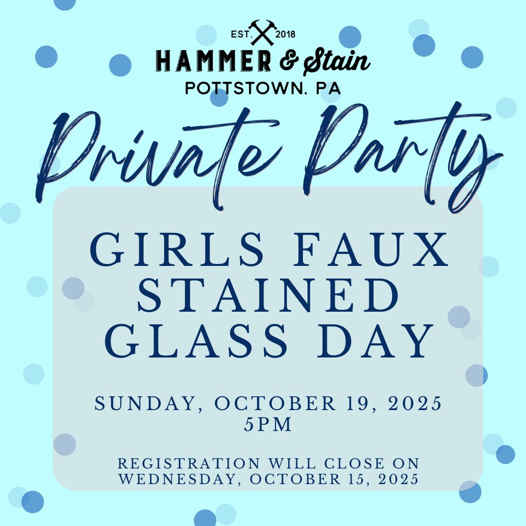 10/19/2025 Sunday 5pm - Girls Faux Stained Glass Party Day!