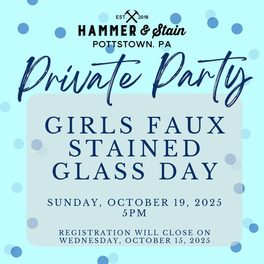 10/19/2025 Sunday 5pm - Girls Faux Stained Glass Party Day!