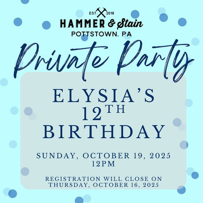 10/19/2025 Sunday 12pm - Elysia's 12th Birthday
