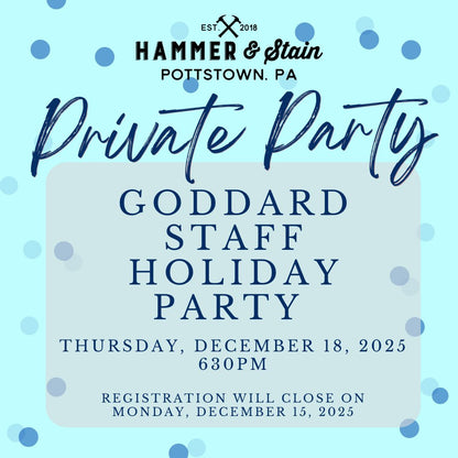 12/18/2025 Thursday 630pm - Goddard Staff Holiday Party