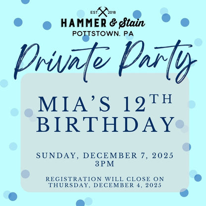 12/07/2025 Sunday 3pm - Mia's 12th Birthday
