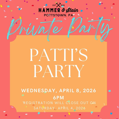 4/08/2026 Wednesday 6pm - Patti's party