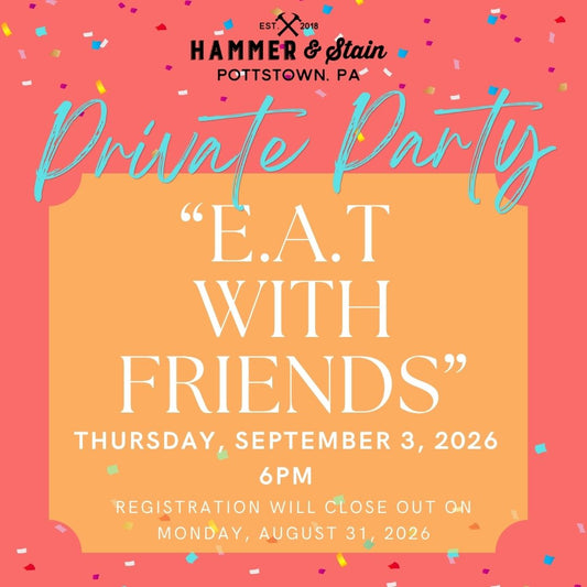 9/03/2026 Thursday 6pm - “E.A.T with friends”