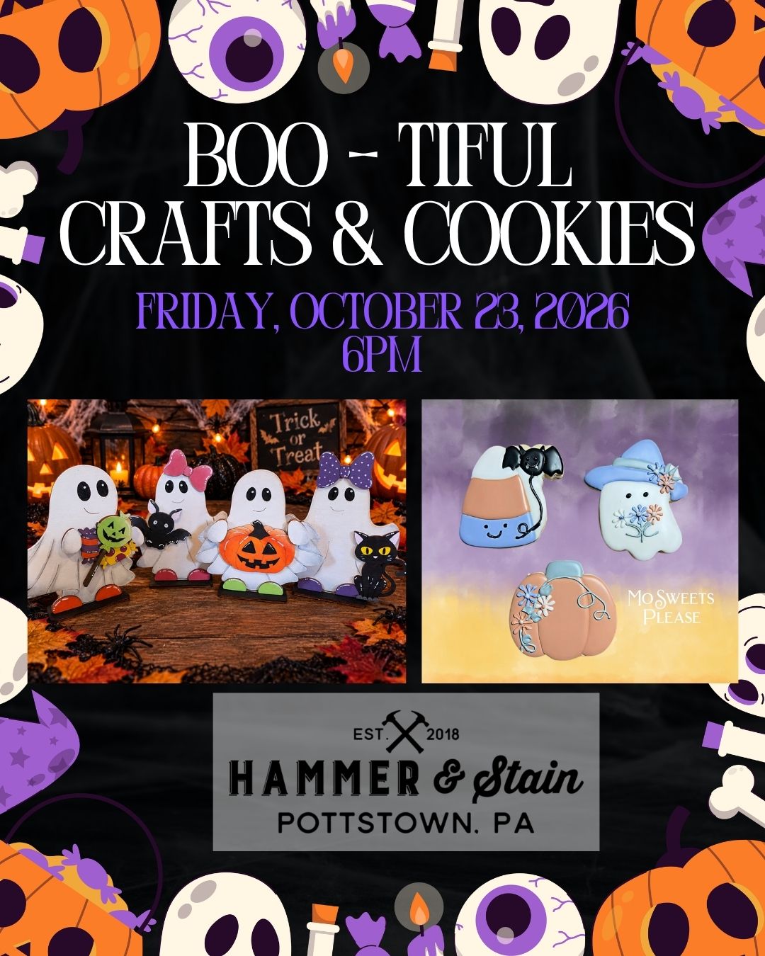 10/23/2026 Friday 6pm - Boo-tiful Crafts & Cookies