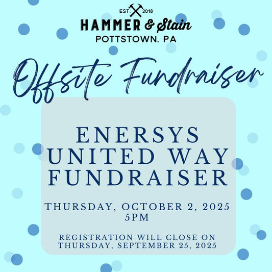 10/02/2025 Thursday 5pm - EnerSys United Way Fundraiser($35+)